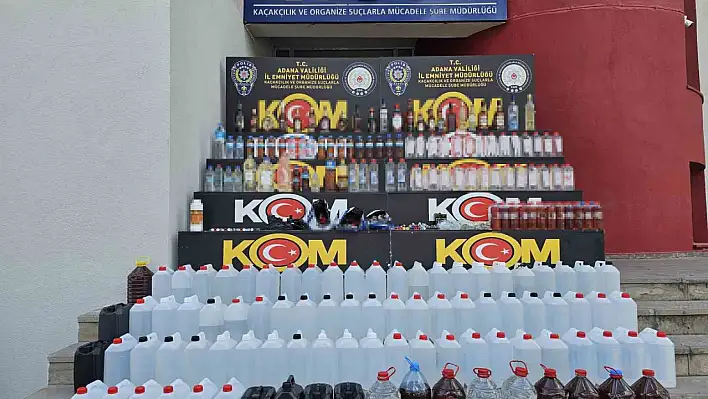Adana'da binlerce litre sahte alkol ele geçirildi!