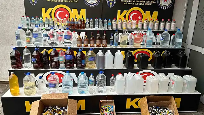 Adana'da 399 litre sahte içki ele geçirildi!