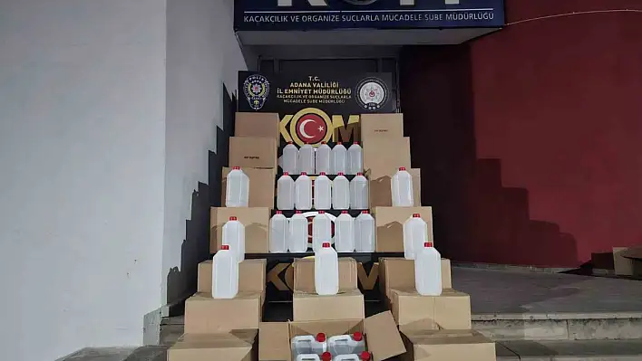 Adana'da 980 litre sahte içki ele geçirildi!