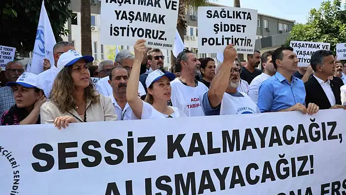 Adana'da doktora şiddet protestosu!