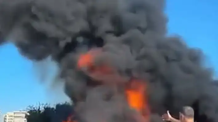 Ağaçlık alanda çıkan yangın çıktı