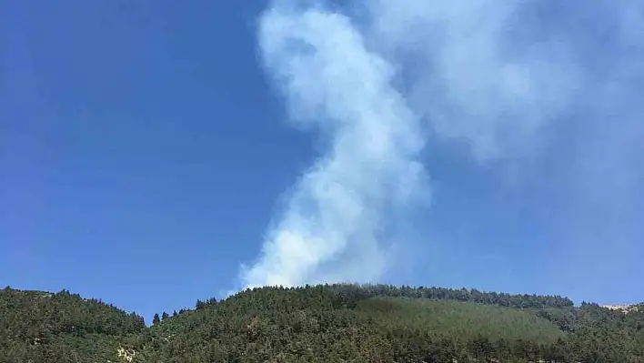 Ahır Dağı'nda Bahçe Yangını Başladı, Ekipler Müdahale Ediyor