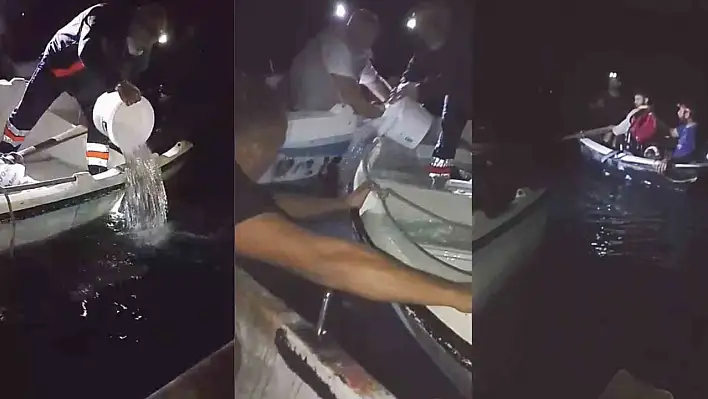 Amatör balıkçıların teknesi alabora oldu! Denizde zor anlar...