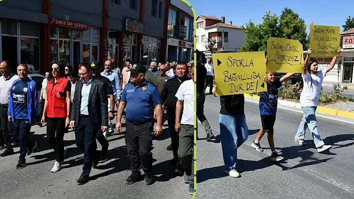 Bağımlılıkla mücadele için sokağa çıktılar!