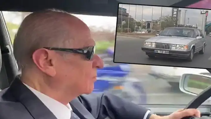 Bahçeli klasik otomobiliyle şehir turuna çıktı! Bakın hangi şarkıyı dinledi?