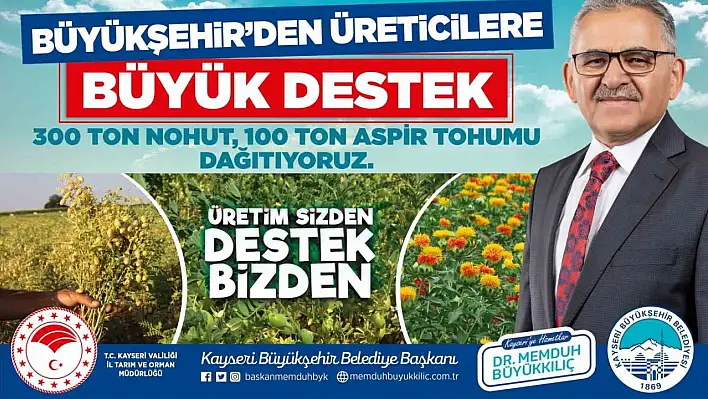 Başkan Büyükkılıç: '16 ilçemize 400 ton tohum dağıtıyoruz'