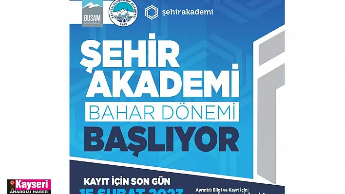 Başkan Büyükkılıç: 'BÜSAM Şehir Akademi 2023 bahar dönemi kayıtları başladı'