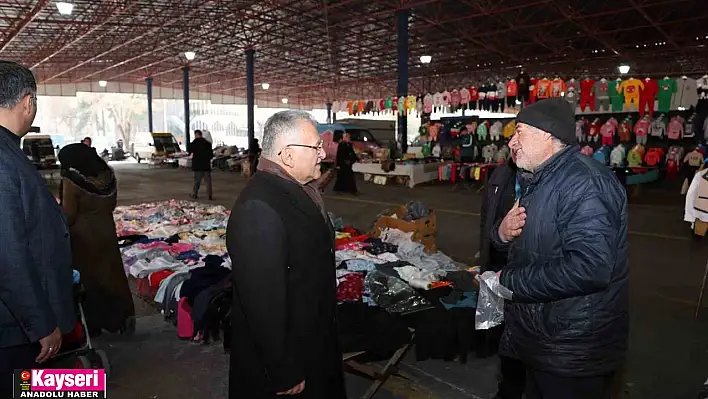 Başkan Büyükkılıç, pazarcı esnafı ve vatandaşlarla buluştu