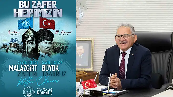 Başkan Büyükkılıç'tan Zaferler Haftası mesajı: ''Büyük zaferlerin yıl dönümü kutlu olsun''