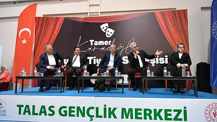 Başkan Büyükkılıç ve Karadağlı tiyatro söyleşisinde buluştu