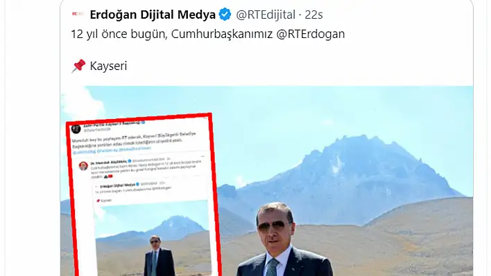 Büyükkılıç'ın Erdoğan paylaşımına ilginç yorum!