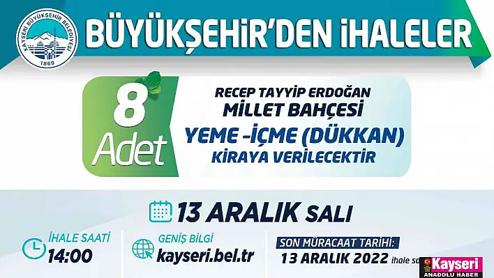 Büyükşehir'den ihaleler