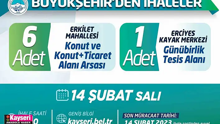 Büyükşehir'den ihaleler