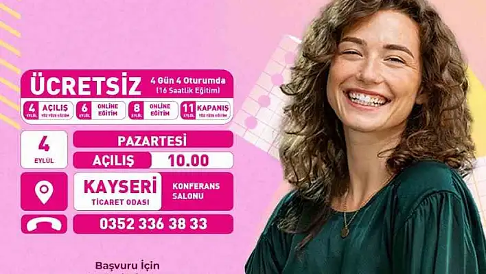 Kayserili kadınlar için ücretsiz e-ticaret eğitimi...