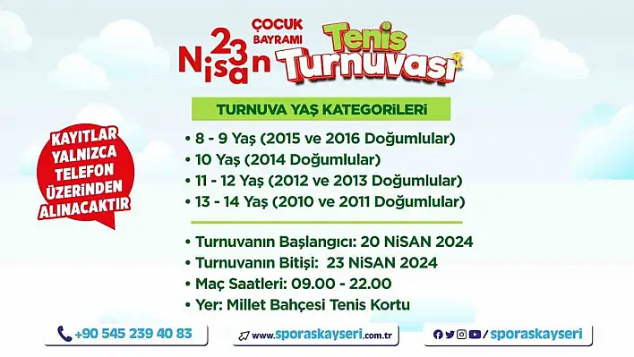 Kayseri'de Tenis Turnuvası Heyecanı Başlıyor!