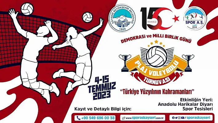 Kayseri'de Plaj Voleybolu Turnuvası kayıtları başladı