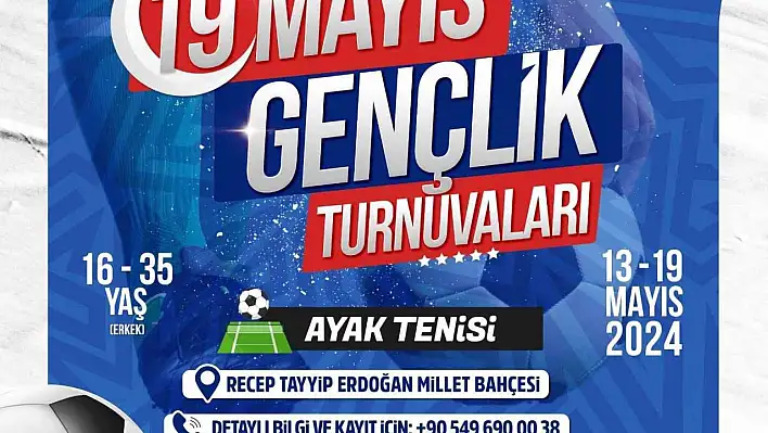 19 Mayıs Tenis Turnuvaları Kayıtları Başladı!