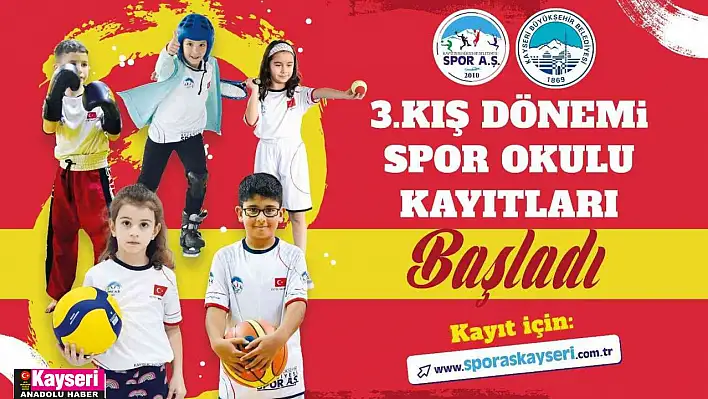 Büyükşehir Spor A.Ş.'nin 3'üncü Kış Dönemi Spor Okulu kayıtları başladı