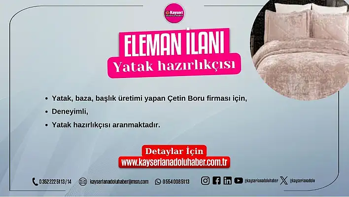 Çetin Boru Eleman İlanı