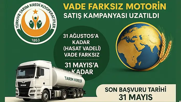 Çiftçiye nefes aldıran kampanya uzatıldı: Motorinde hasat vadeli fırsat!