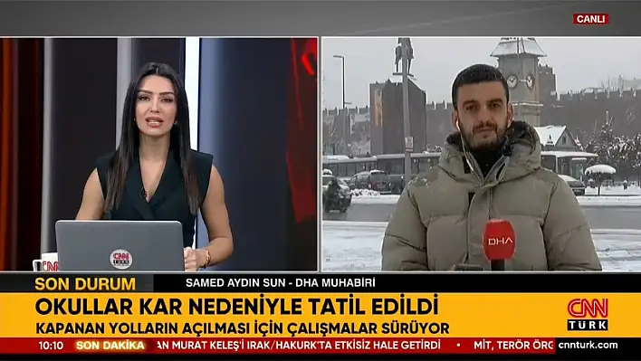 CNN TÜRK, Kayseri'de canlı yayın yaptı! Cumhuriyet Meydanı'ndaki detay gözleri kamaştırdı