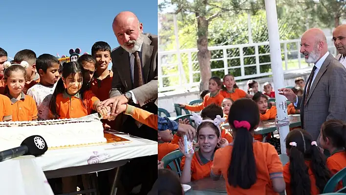 Çolakbayrakdar minik öğrencilerle buluştu, pasta kesti!