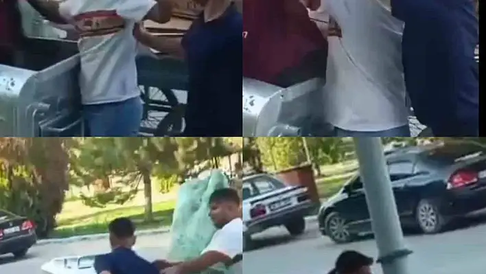Çöpten atık toplayan kişi saldıya uğradı: İşte o anlar!