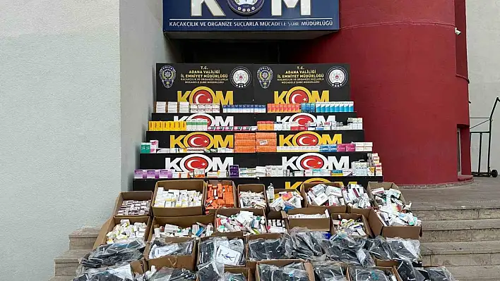 Adana'da tıbbi malzemeler ele geçirildi!