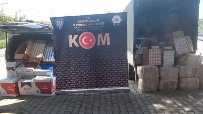 Kayseri polisinden baskın! 1 milyon boş makaron ele geçirildi