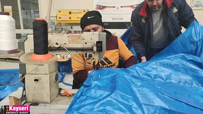 Deprem bölgesi için çadır üretimine başladılar