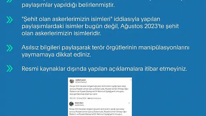 Dezenformasyonla Mücadele Merkezi'nden uyarı!