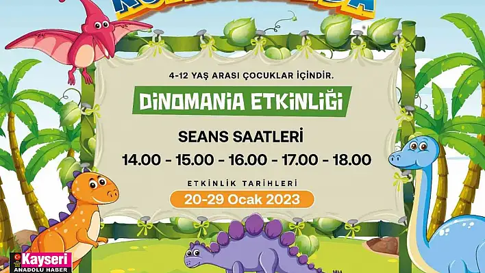 Dinozorlar, KUMSMALL ile Kayseri'ye geliyor