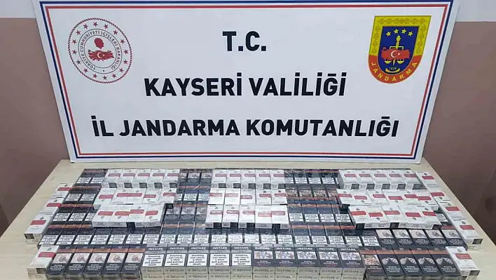 Pınarbaşı ilçesinde tırda kaçak sigara bulundu