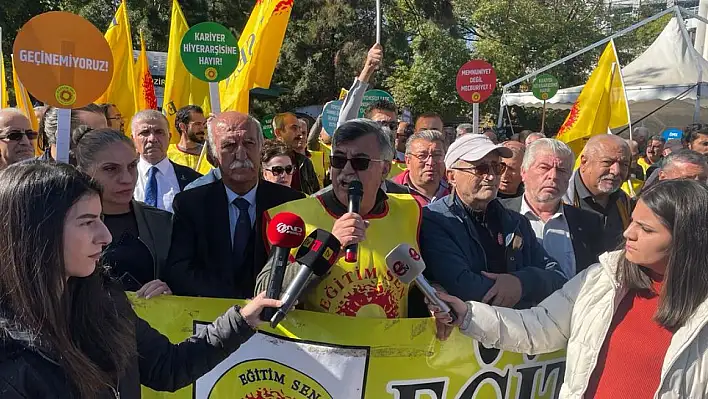 Eğitim-Sen Kayseri Şubesi üyelerinden iş bırakma eylemi