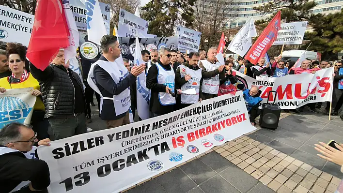 Emekçilerden iş bırakma eylemi: 'İnsanca yaşamak istiyoruz!'