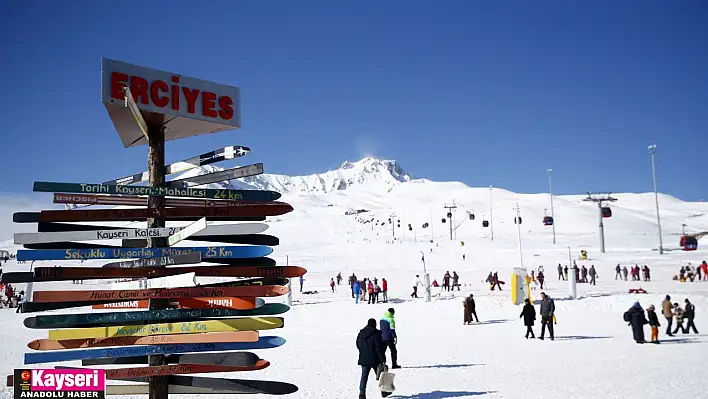 Erciyes yarıyıl tatilinde 600 binin üzerinde konuk ağırladı