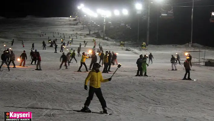 Erciyes yılbaşında doldu taştı