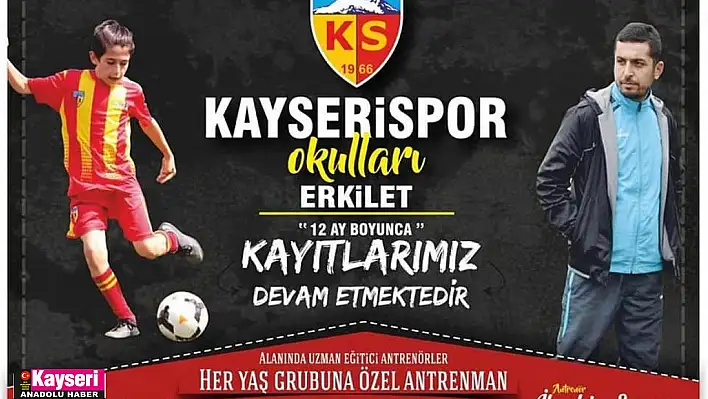 Erkilet Kayserispor Futbol Okulları depremzedelere ücretsiz