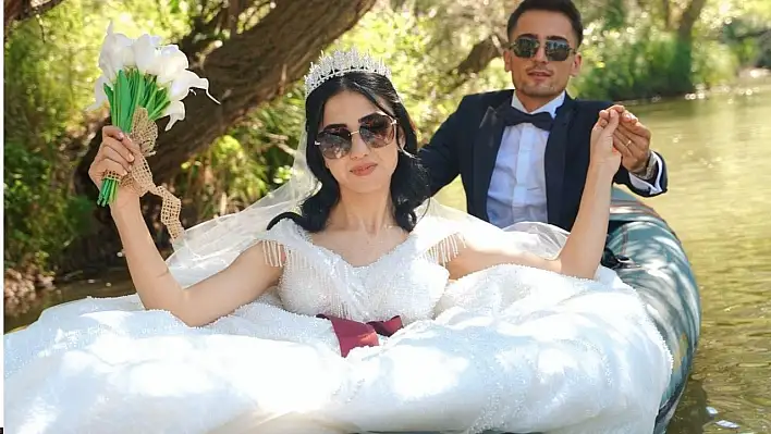 Eskiden ata binilirdi, şimdi kanoya: Kayseri'de düğün modası değişti!