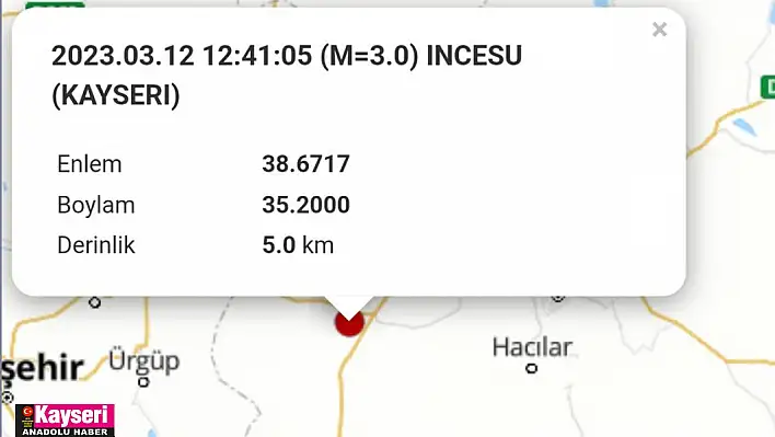 Evsen'den İncesu depremi açıklaması