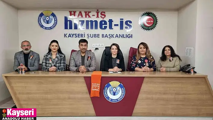 Hak-İş'li kadınlar kadına yönelik şiddete 'hayır' dedi