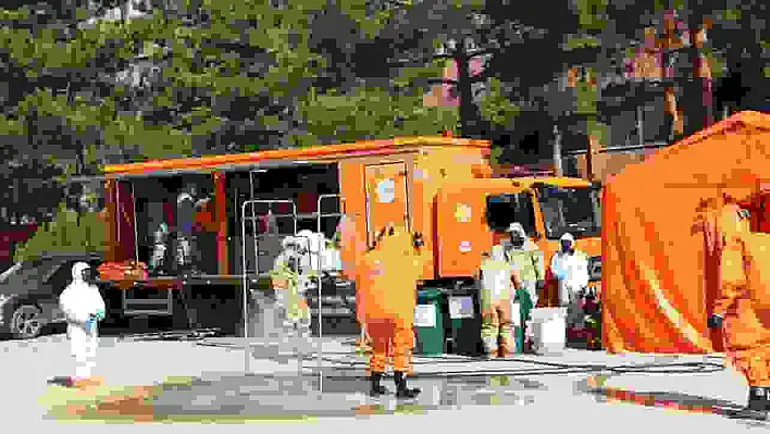 Hastanede yapılan tatbikat gerçeğini aratmadı