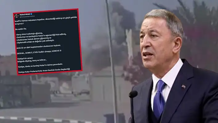 Hulusi Akar'dan Katar'a yönelik saldırıya kınama!