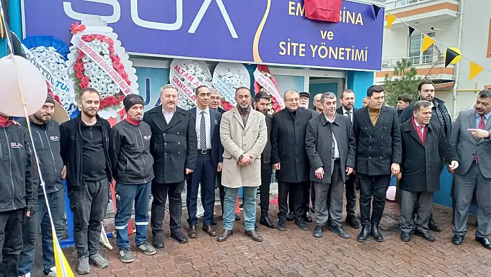 İlçe Protokolü ve İş Dünyası, Bina Yönetimi Firmasının Açılışında Buluştu