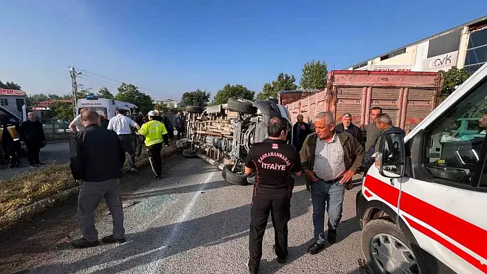 Kahramanmaraş'ta servis minibüsü devrildi: 12 yaralı!