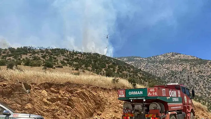 Kahramanmaraş Türkoğlu'nda orman yangını: müdahale havadan ve karadan sürüyor