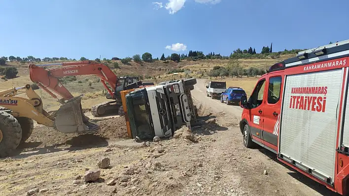 Kahramanmaraş'ta Yol Yapım Şantiyesinde Kaza!