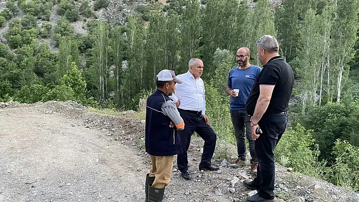 Kapuzbaşı yolunda yoğun çalışma...