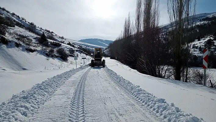 Kar nedeniyle kapanan o  yollar ulaşıma açıldı!