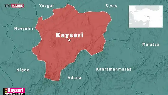 Kayseri 4.4 büyüklüğünde deprem